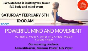 Poster for Powerful Mind and Movement Online Event for IWAM