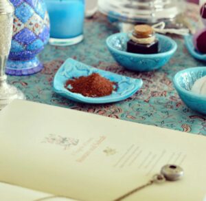 Saffron on the Haft-sin table during Nowruz